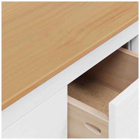 Tavolino da salotto Bianco e marrone miele 79,5 x 79,5 x 49 cm - Foto 9