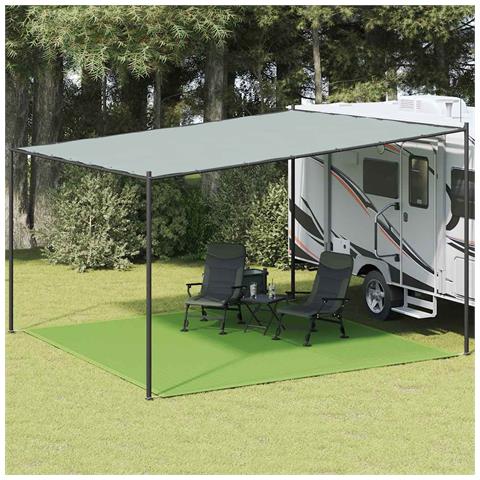Tappeto da Tenda Verde Chiaro 400x400 cm HDPE - Foto 2