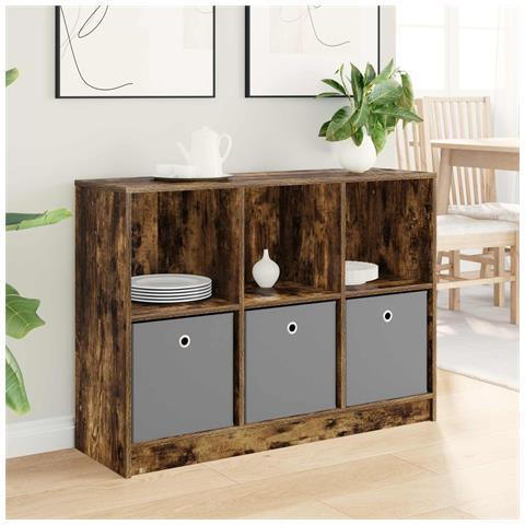 Credenza con cassetto Rovere fumé 102 x 32 x 73,5 cm - Foto 2