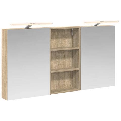 Set di Armadi da Bagno con lo scaffale 3 pcs 140 x 14,5 x 70 cm - Foto 1