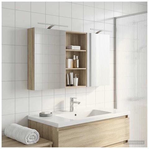 Set di Armadi da Bagno con lo scaffale 3 pcs 140 x 14,5 x 70 cm - Foto 2