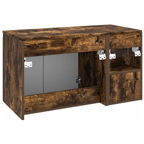 Set di mobili per il bagno 2 pz Rovere Fumo - Foto 8
