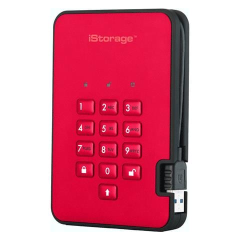 Hard Disk Esterno DiskAshur 1 TB Interfaccia USB 3.1 Colore Rosso - Foto 1