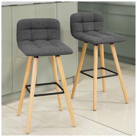 Sgabelli Alta Da Bar Con Poggiapiedi E Schienale, sedie Cucina, Fst50-dgx2 - Foto 1