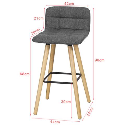 Sgabelli Alta Da Bar Con Poggiapiedi E Schienale, sedie Cucina, Fst50-dgx2 - Foto 2