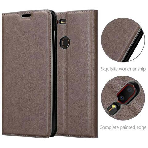 Custodia Compatibile Con Zte Nubia N3 In Bruno Caffè - Coperchio Protettiva Con Chiusura Magnetica, Funzione Stand E Tasca Per Le Carte - Foto 10