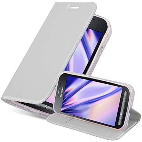 Custodia Compatibile Con Samsung Galaxy Xcover 3 In Classy Argento - Coperchio Protettiva Con Chiusura Magnetica, Funzione Stand E Tasca Per Le Carte - Foto 1
