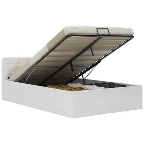 Giroletto Con Contenitore Idraulico Bianco Similpelle 140x200cm - Foto 1