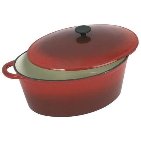 , Pentola Con Forma Ovale, Rosso (rot), 9 L - Foto 2