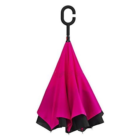 , Ombrello Pieghevoli Unisex - Adulto Rosa Black / pink Taglia Unica - Foto 1