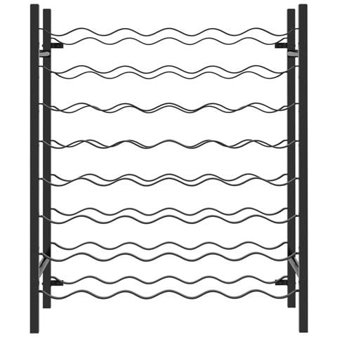 Portabottiglie per 48 Bottiglie di Vino Nero in Metallo - Foto 2