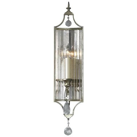 Applique Da Parete A 1 Luce Per Interni, Argento, E14 - Foto 5