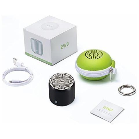 Travel Case Pranzo A106 Mini Altoparlante Senza Fili Bluetooth Pro Con Personalizzato Bass Radiatore. Ip67 Impermeabile Piccola Ma Forte Altoparlanti Portatili Per Auto Bici Ambientazione Esterna Doccia (nero) - Foto 2