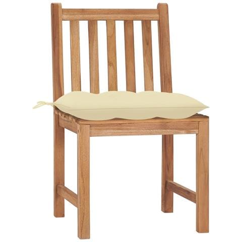 Sedie da Giardino con Cuscini 8 pz in Legno Massello di Teak - Foto 2