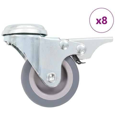 Ruote Girevoli con Foro per Bullone 8 pz 50 mm - Foto 1