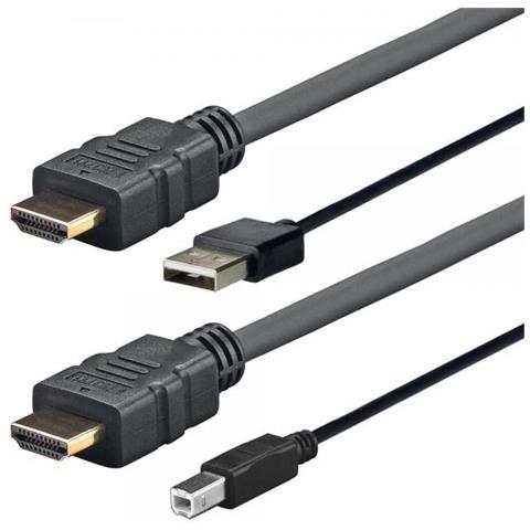 Prohdmiusbab3amp Cavo E Adattatore Video 3 M Hdmi + Usb Type-a Hdmi + Usb Type-b Nero - Foto 1