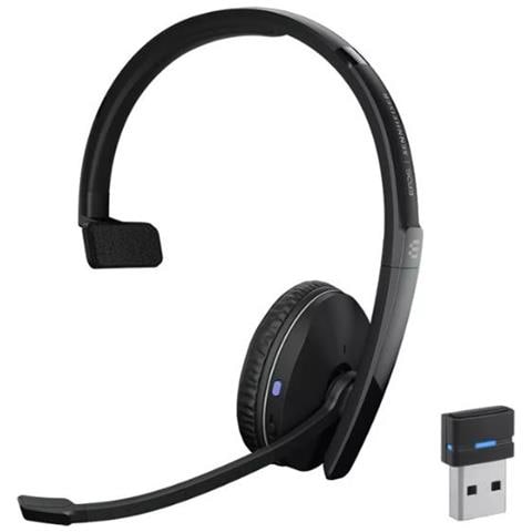 Cuffia Mono ADAPT 230 con Microfono Wireless Bluetooth Nero - Foto 1