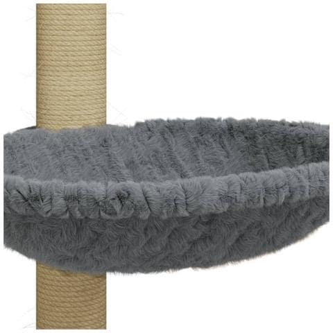 Albero Per Gatti Con Palo Tiragraffi Sisal Grigio Chiaro 74 Cm - Foto 7