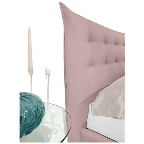 Letto Matrimoniale, Modello Joly, Un'interpretazione Di Un Modello Classico Ma Con Un Carattere Moderno, Rete A Doghe 160x200 Cm, Box Contenitore, Tessuto Giroletto Sfoderabile, Made In Italy - Foto 7