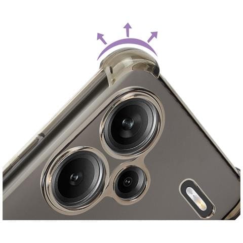 Cover Anti-urto Per Xiaomi Redmi Note 13 Pro Plus Silicone, Nero Transparente - Foto 5