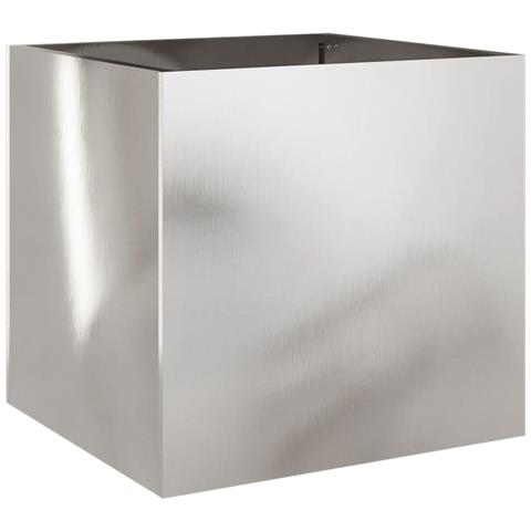 Fioriera Argento 42x40x39 cm in Acciaio Inox - Foto 1