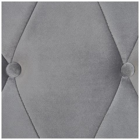 Letto Ad Acqua Velluto Cavaillon 180 X 200 Cm Grigio Chiaro - Foto 2