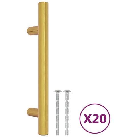 Maniglie Per Mobili 20 Pz Oro 96 Mm In Acciaio Inox - Foto 2