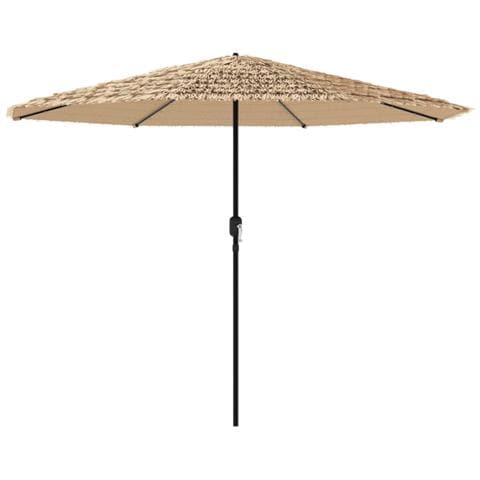 Ombrellone Giardino Led E Palo In Acciaio Marrone 388x388x248cm - Foto 2
