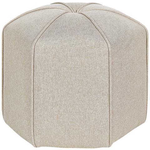 Pouf Wishek Lino Sintetico Beige - Foto 2