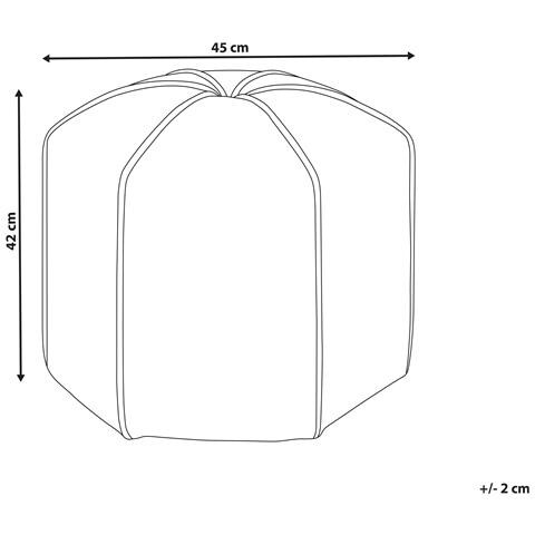 Pouf Wishek Lino Sintetico Beige - Foto 6