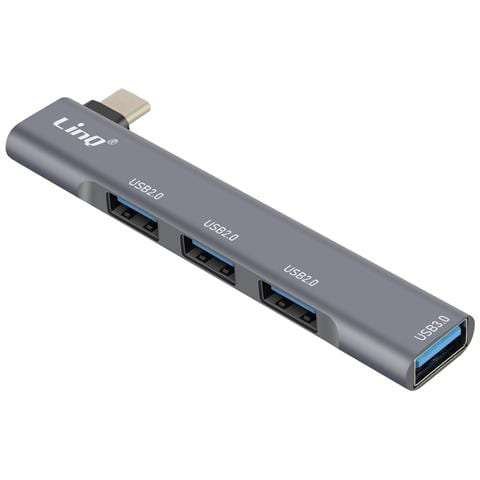 Adattatore Hub Usb-c Per Macbook Con 4x Usb 3.0 5gbps Otg, Argento - Foto 1