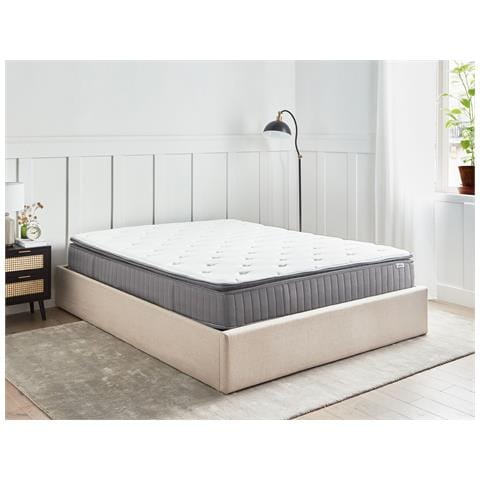 Materasso Doppio EPITEX Silverluxe 20cm – Memory Foam E Molle Insacchettate – Medio Rigido – Grigio