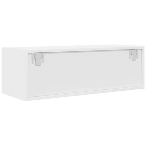 Mobili TV a Parete 2pz Bianchi 80x31x25,5 cm Legno Multistrato - Foto 9