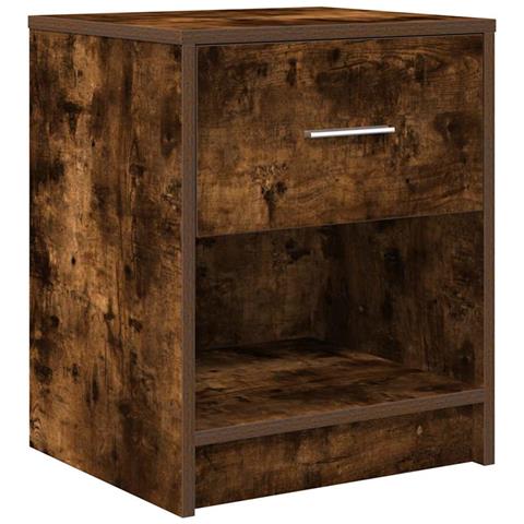 Comodino Con Cassetto Rovere Fumo 40x34x50 Cm - Foto 2