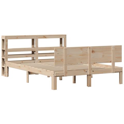 Giroletto Con Testiera 120x190 Cm In Legno Massello Di Pino - Foto 3