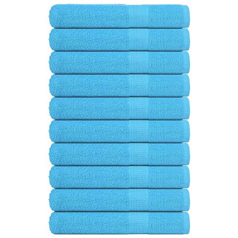 Asciugamani 10 Pz Turchesi 100x200 Cm 360 G/m 100% Cotone - Foto 1