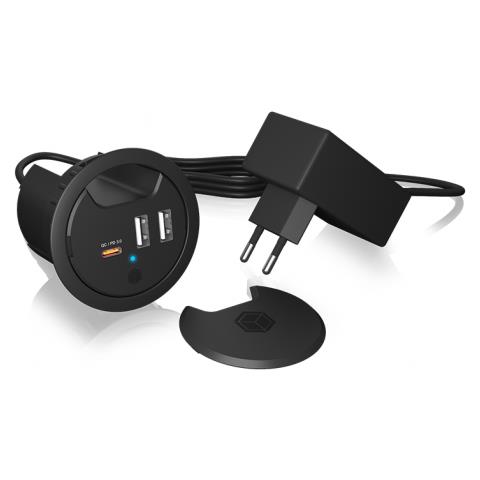 Ib-hub1407 Universale Nero Ac Ricarica Rapida Interno - Foto 2