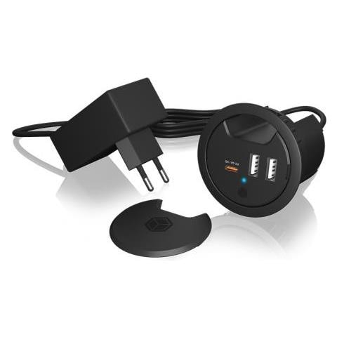 Ib-hub1407 Universale Nero Ac Ricarica Rapida Interno - Foto 1