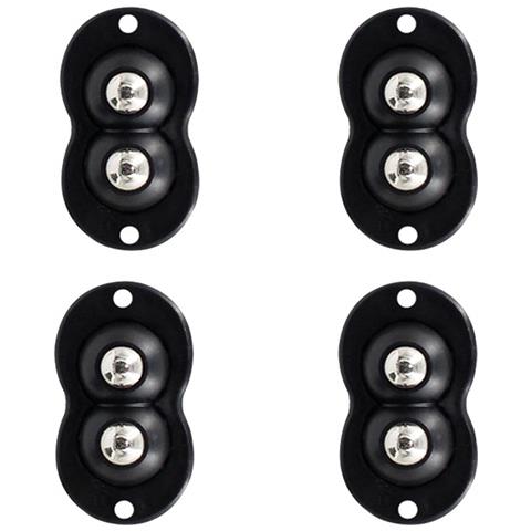 16 Rotelle Autoadesive Per Mobili Con Cuscinetti A Sfera - Movimento Silenzioso E Facile Black - Foto 2