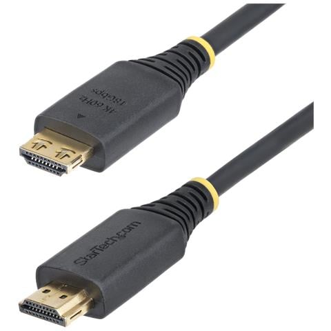 Cavo HDMI ad Alta Velocità da 1,8m con Connettori a Scatto, 4K 60Hz / 1440p 144Hz, HDR10/HDCP 2.2/ARC, 18Gbps. Cavetto HDMI UHD per TV /Monitor in TPE - Foto 2
