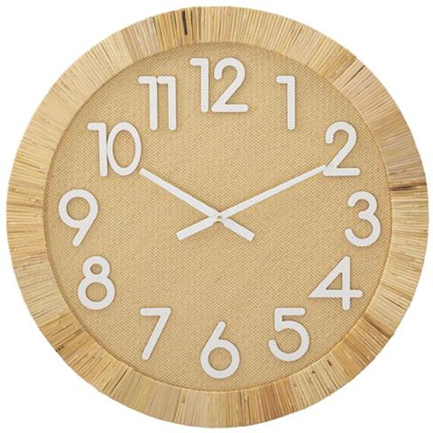 Orologio Da Parete Mf234 - Marrone - Rattan - 60x4,5x60 Cm - Foto 1