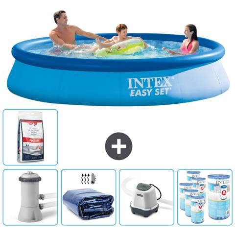 Piscina Fuori Terra - In Giro - 366x366x76 Cm - Blu - Include Accessori Coordinati Cb56 - Foto 1