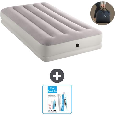 Set Materassino Gonfiabile - 191x99x30 Cm - Grigio - Include Accessori Coordinati Cb21 - Foto 1