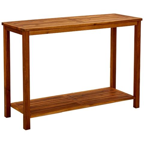Tavolo Consolle Da Giardino 110x40x75cm Legno Massello Acacia - Foto 2