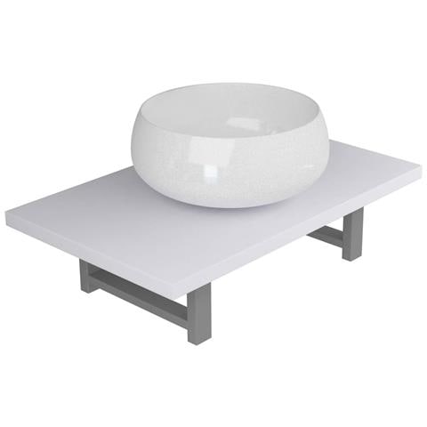 Set Mobili Da Bagno 2 Pz Ceramica Bianco - Foto 1