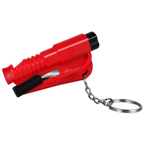 Portachiavi Con Rompivetro E Taglierino Per Cintura Di Sicurezza Rosso Red  Type A - Foto 1