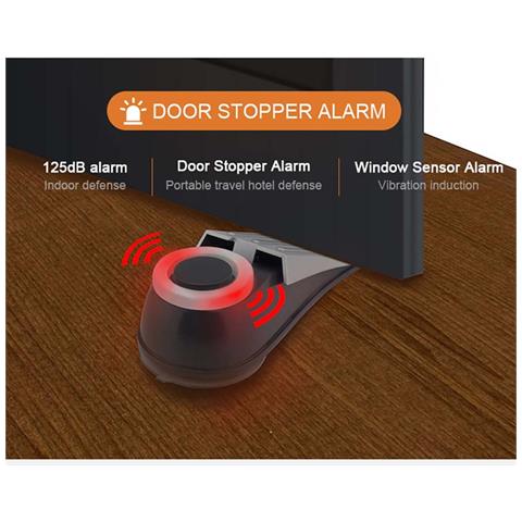 Allarme Sensore Vibrazione Finestra Fermaporta - Sistema Di Sicurezza 125db Con Luce Lampeggiante - Foto 7