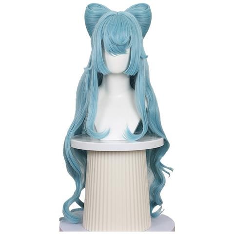 Parrucca Cosplay Azzurro Cielo - Fibra Ad Alta Temperatura, Regolabile, Stile Anime - Foto 1