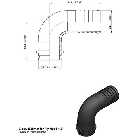 Raccordo Portagomma Arag 90° Per Girello Diametro 38mm Confezione Da 5 Pezzi - Foto 2