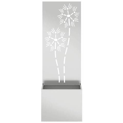 Vaso da Giardino con Pannello Decorativo Argento 50 x 140 cm - Foto 1